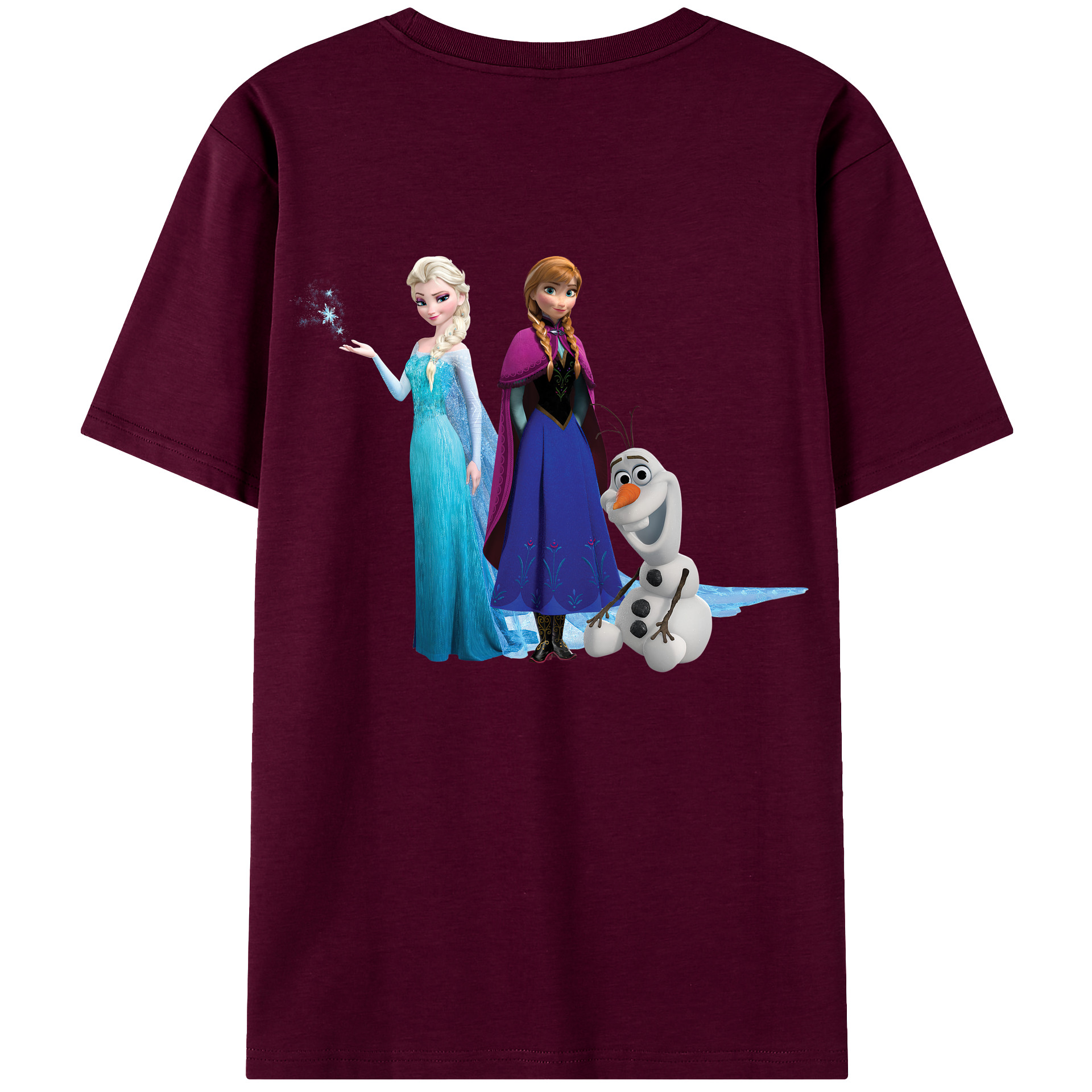 （画像用） アナと雪の女王 アンナ エルサ Frozen Anna Elsa レディース半袖Tシャツ(バックプリント)